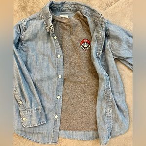 Crewcuts J. Crew LS Chambray shirt